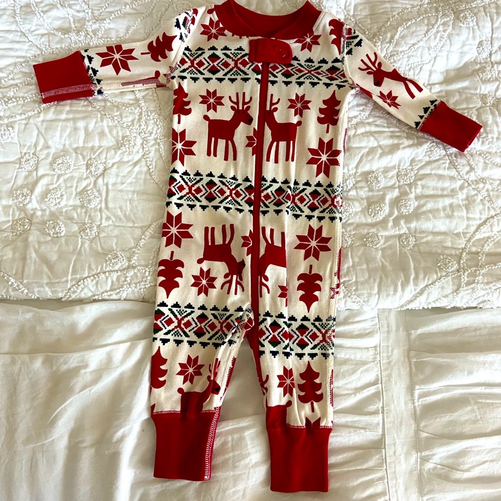 Hanna Andersson, Dear Deer style baby pajama              Size 0-3 months